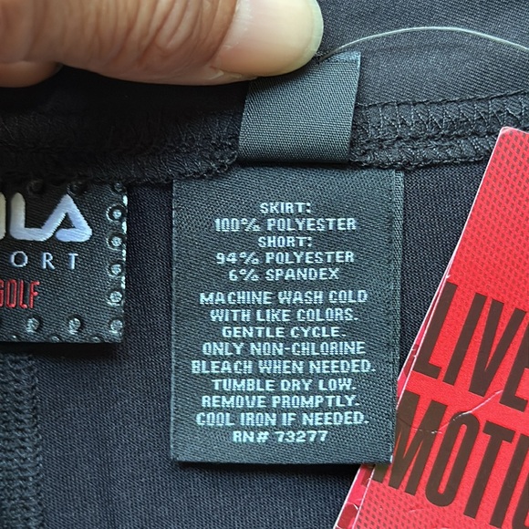 NWT FILA SPORT Golf Black Skort Size 6 - Picture 16 of 16